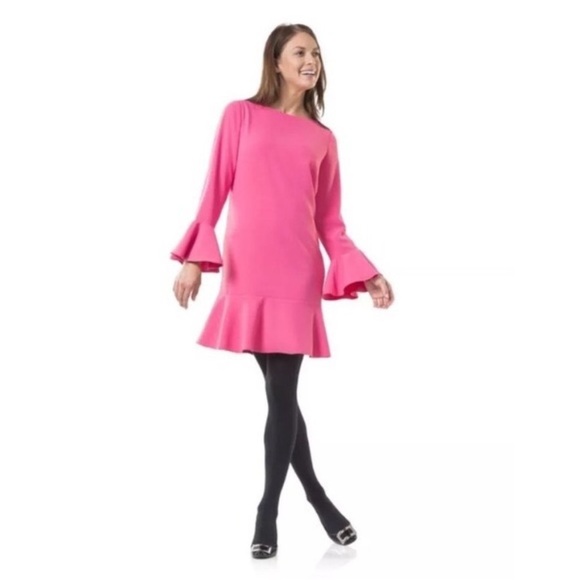 Sail to Sable Pink Long Sleeve Peplum Dress - Picture 2 of 10